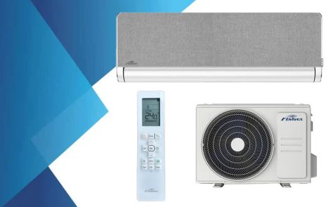 FISHER Art FSAIF-Art-94AE3-W-GR/FSOAIF-Art-94AE3 2,5 kW Fehér -  Ezüstszürke textil cserélhető előlappal R32-