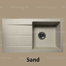   LUNART Maryland 771 x 430 x 168 mm egymedencés gránit mosogató csepptálcával, sand