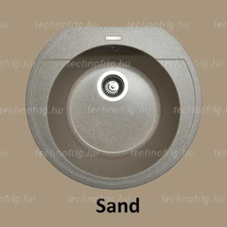 LUNART Tuluza 525 x 483 x 204 mm egymedencés gránit mosogató, sand*