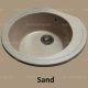 LUNART Tuluza 525 x 483 x 204 mm egymedencés gránit mosogató, sand