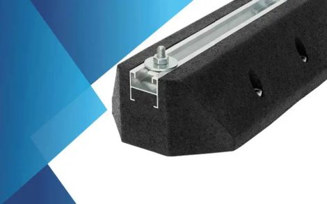 Klíma kültéri egység rezgéscsillapító tartótalp,(extrudált gumi) 600 mm beágyazott aluprofillal-