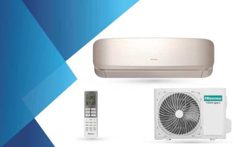 HISENSE Fresh Air QJ35XJ3G 3,5 kW klíma szett(R32) FRISS LEVEGŐ PÓTLÁS arany-