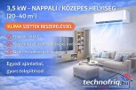 3,5 kW – nappali / közepes helyiség (20–40 m²) 3,5 kW – nappali / közepes helyiség (20–40 m²)
