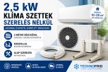 Klíma szett 2,5 kW szerelés nélkül